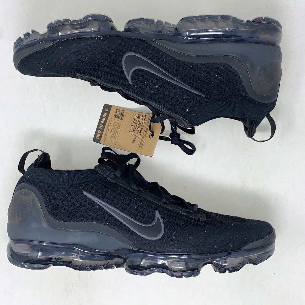 Nike Air Vapormax 2021 Flyknit Black Sneakers, Size 11.5 BNIB