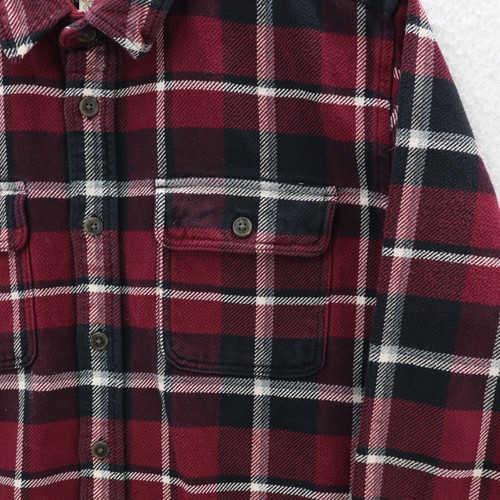 St Johns Bay Plaid Chamois Warm Shacket Shirt Men's XL Red Long Sleeve Button Up - Picture 2 of 6