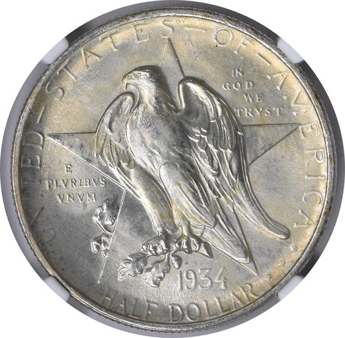 Texas Commemorative Silver Half Dollar 1934 MS67 NGC - Picture 3 of 4