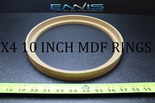 4 MDF SPEAKER RINGS SPACER 10 IN BEZEL WOOD 1 IN FIBERGLASS RING-10BZ