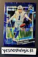 🤠 Brandon Aubrey 2023 Donruss Optic Rated Rookie Purple Shock Prizm RC #226