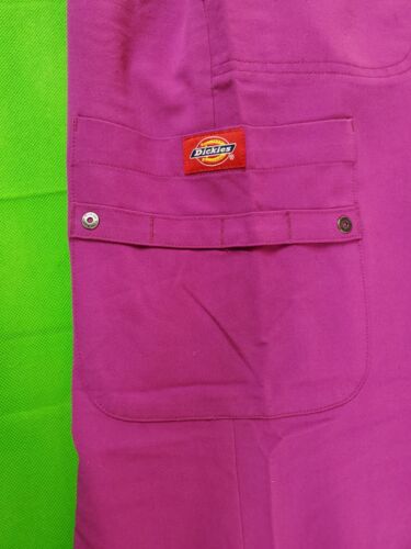 Dickies fuchsia women's elastic waist scrub bottoms size M Petite 30+W 27W - Imagen 2 de 6