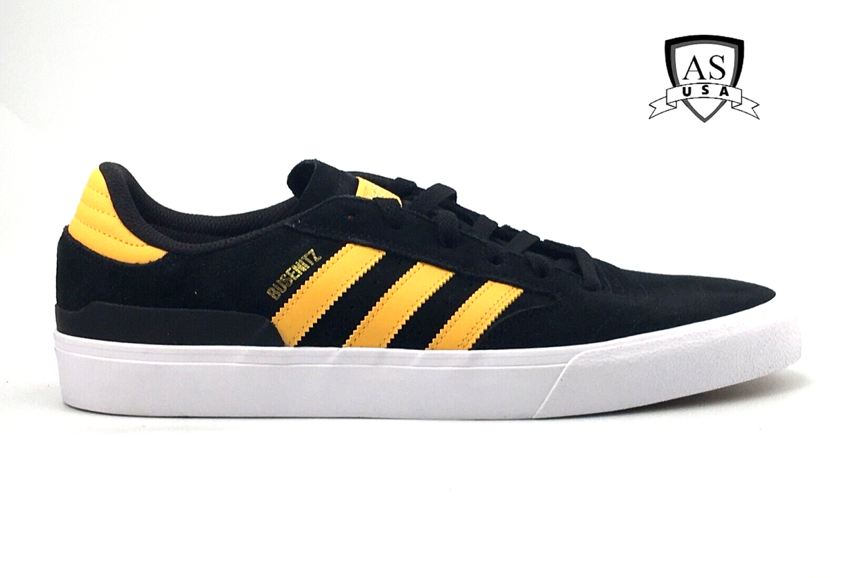 adidas Busenitz Vulc II Men's 12.5 Core Black/Preloved Yellow
