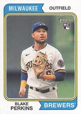 Blake Perkins 2023 Topps Heritage #522 Milwaukee Brewers Rookie