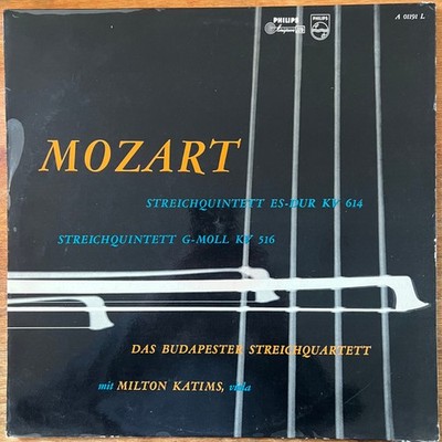 Budapest String Quartet, Milton Katims - Mozart,  Quintet in E-flat Major 223024