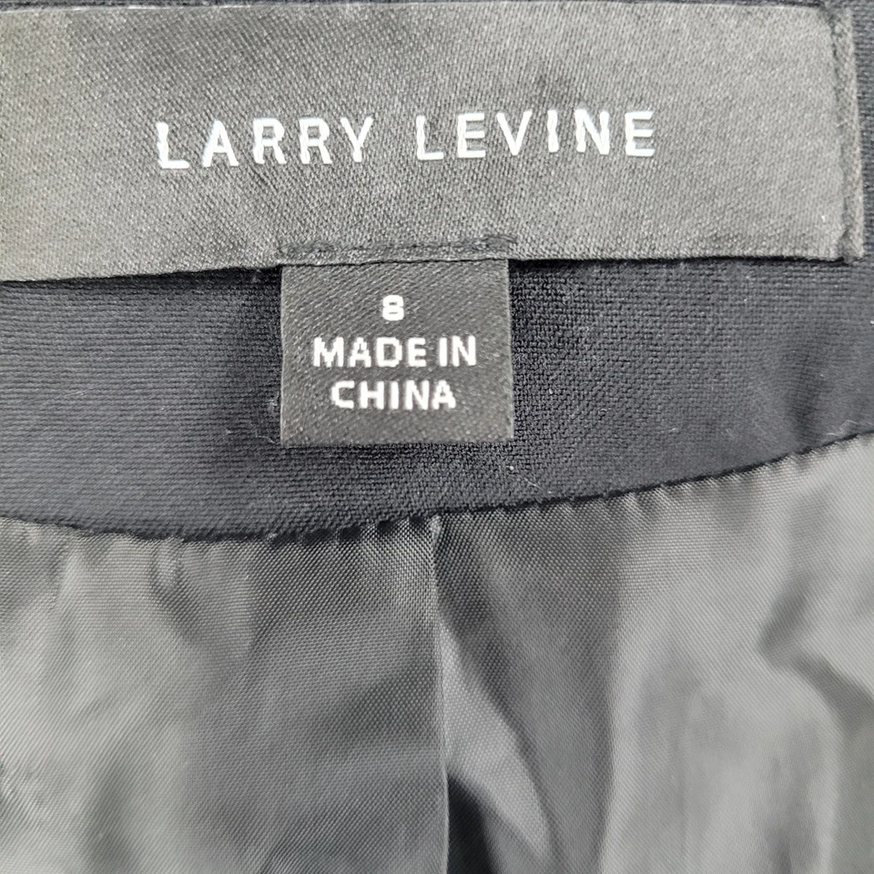 Blazer Traje Chaqueta Larry Levine Negro Elástico 2 Botones Muescas Sin Ventilación Forrado 8 Foto 3 de 4