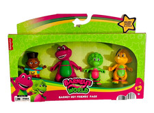 NEW Mattel Fisher-Price CN Barney's World BARNEY HEY FRIENDS 4 FIGURE Pack