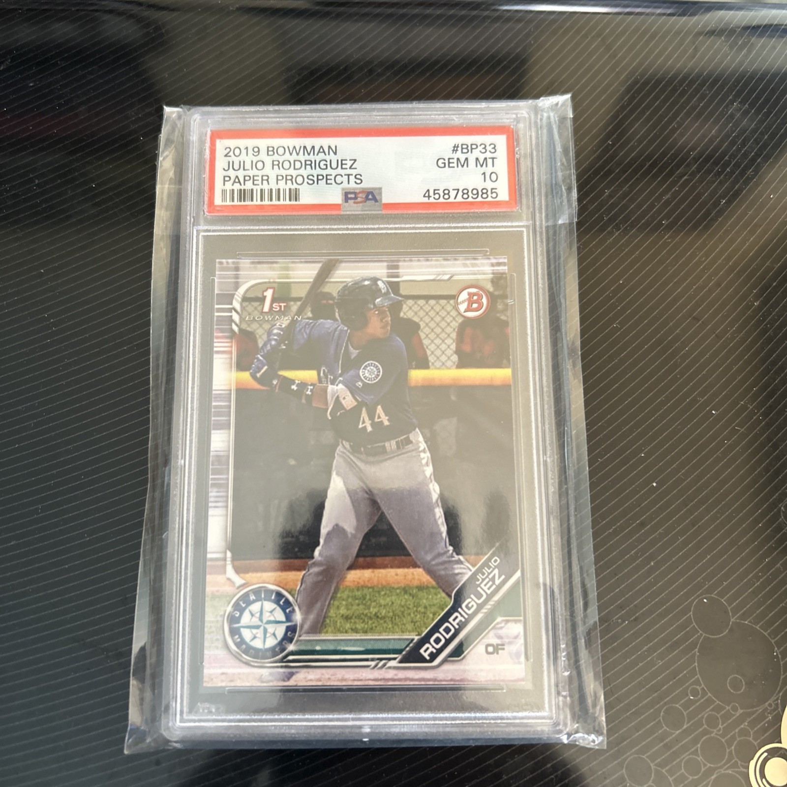 2019 Bowman Paper Prospects Julio Rodriguez  1st #BP33 RC PSA 10 Gem