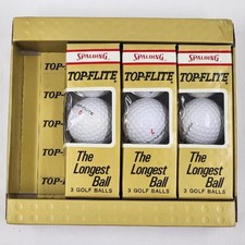 1976 Vintage Spalding Top-Flite The Longest Golf Balls - 3 Boxes 9 Total Balls