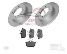 FOR VOLVO S40 V40 REAR BRAKE 260mm SOLID DISCS & BRAKE PAD 1996-2004 OE APPROVED