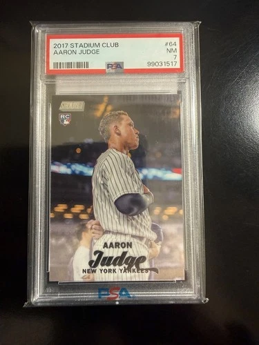PSA 7 Aaron Judge 2017 Topps Stadium Club #64 Rookie RC