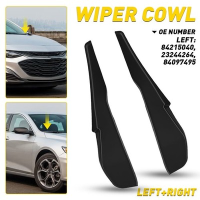 For Chevy Malibu 2016-25 Black Left+Right Air Inlet Grille Cowl Extension Cover