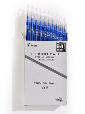 PILOT FRIXION BALL 05 BLUE INK Pen Refill 30 Pack Box LFBKRF30EF3 L   N44
