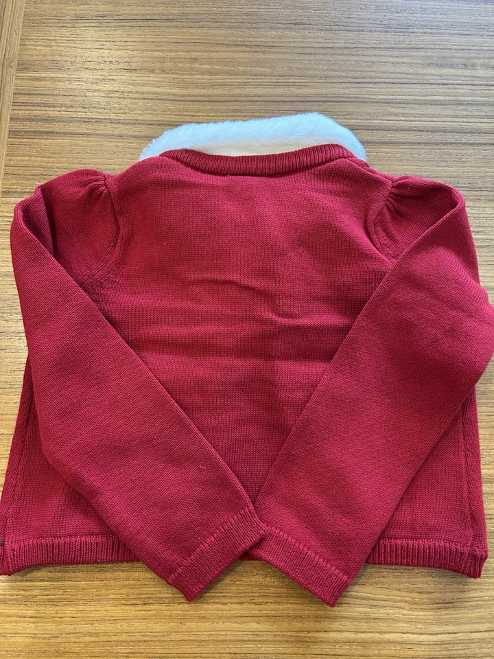 Cuello de piel Gymboree rojo para niñas pequeñas encogerse de hombros talla 3 nuevo con etiquetas ideal para vacaciones Foto 2 de 4