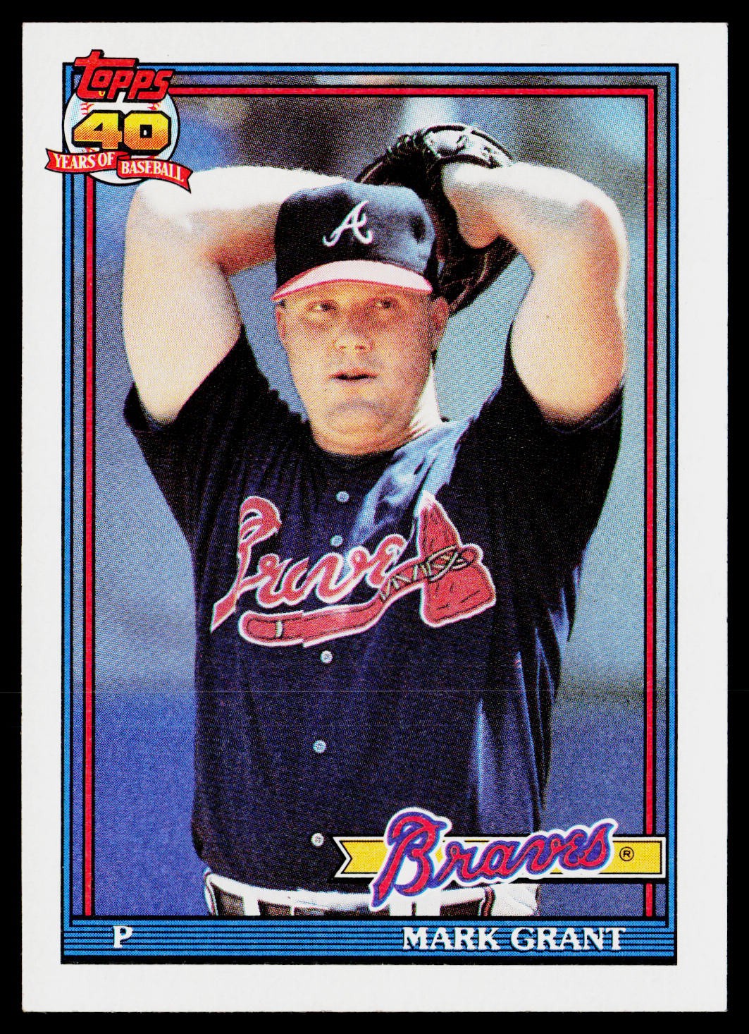 Mark Grant 1991 Topps #287 Atlanta Braves