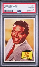 1957 HIT STARS #34 NAT 'KING' COLE HOF PSA 8