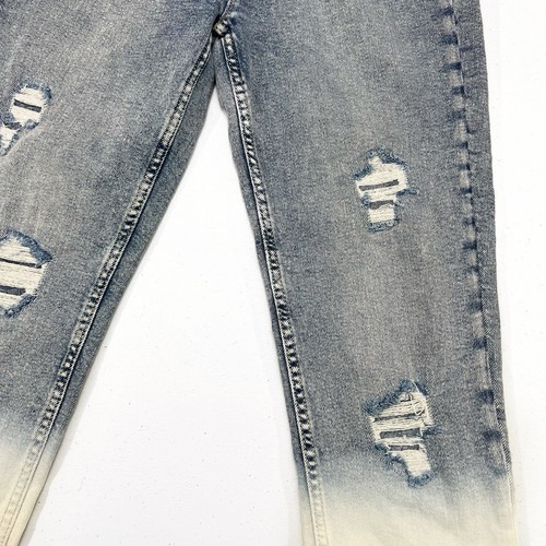 Justice Girls Dip Dye Jeans Distressed Medium Wash White Pink Fun Size 18 GIRLS - Picture 13 of 14