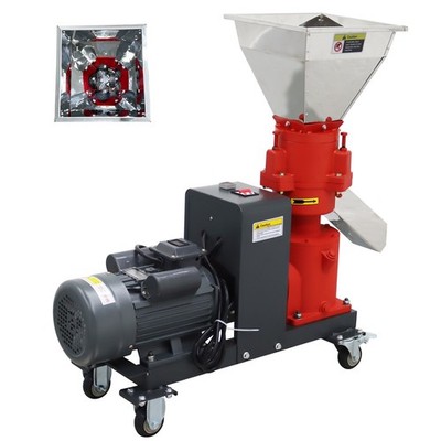220V 3MM 3 Rollers Feed Pellet Mill Machine Farm Zoo Feed Granulator 150KG/Hour