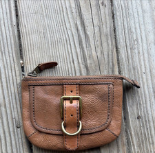 Fossil Brown Women s Zip Wallet Coin Purse w/...