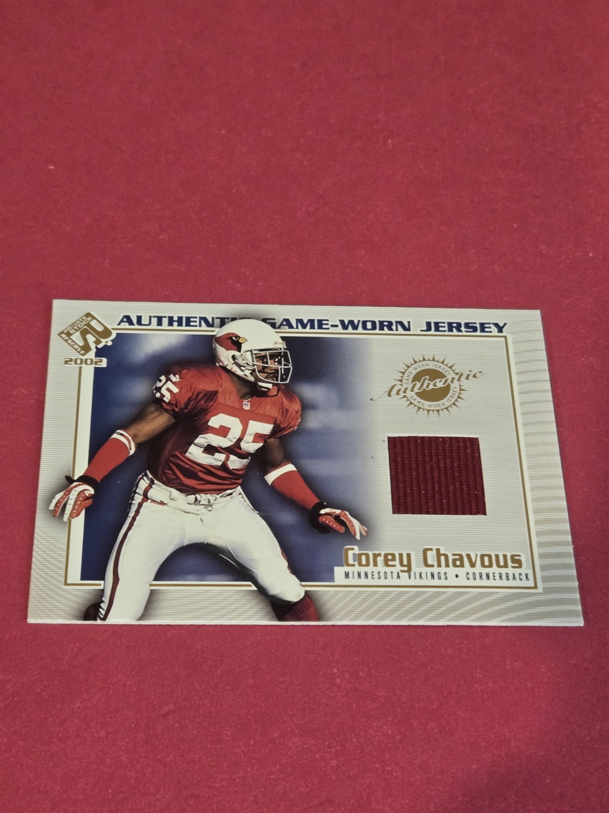 COREY CHAVOUS  - 2002 PACIFIC PRIVATE STOCK RESERVE GAME-WORN JERSEY