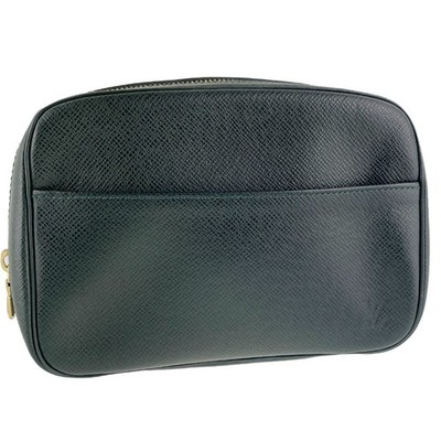 Louis Vuitton Taiga Accessoire Pouch Leder Dunkelgrün Etui 3527