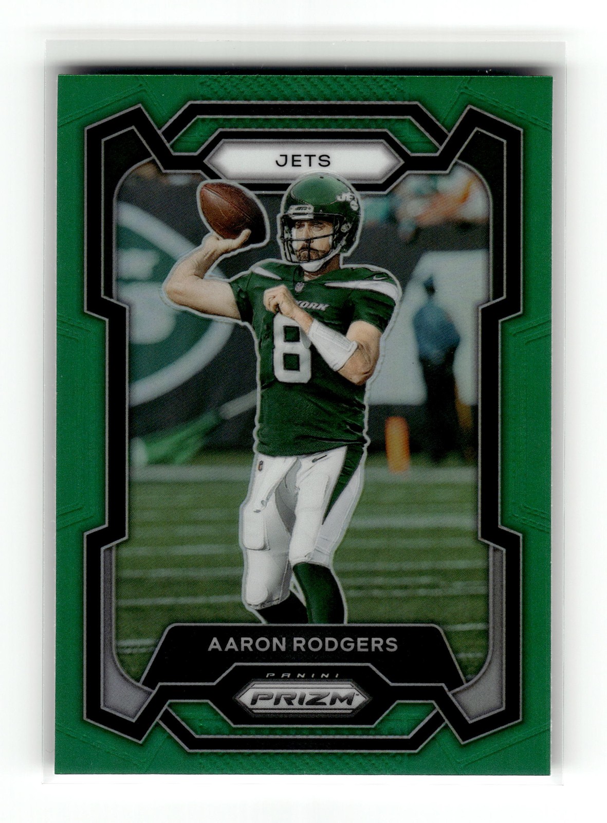 Aaron Rodgers 2023 Panini Prizm #227 New York Jets Green
