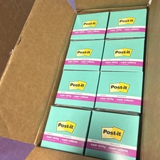 8 Post-it 3M Super Sticky Notes Cabinet Pack 24 Pads 70 Sheets Each 3" x 3"