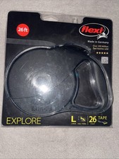 Flexi Explore Black Large 26 FT Tape Dog Leash 110lbs
