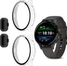 2 Pack for Garmin Venu 3S Smartwatch Screen Protector Case,Full Coverage HD Ultr