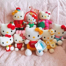 Rare Hello Kitty Heisei Retro Plush Toy Set 9pcs Sanrio Collectible