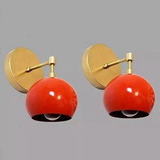 Coppia di applique da parete paralume a bulbo italiano metà secolo anni 50/luce