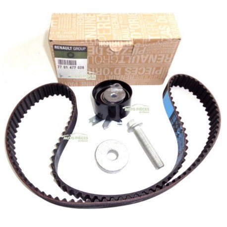 Kit distribution Renault 1.5 dCi 90 courroie galet tendeur d'origine 7701477028
