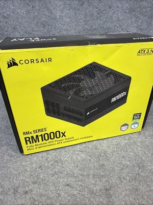 Corsair RM1000x 1000W Fully Modular ATX Power Supply, Black, 24-Pin