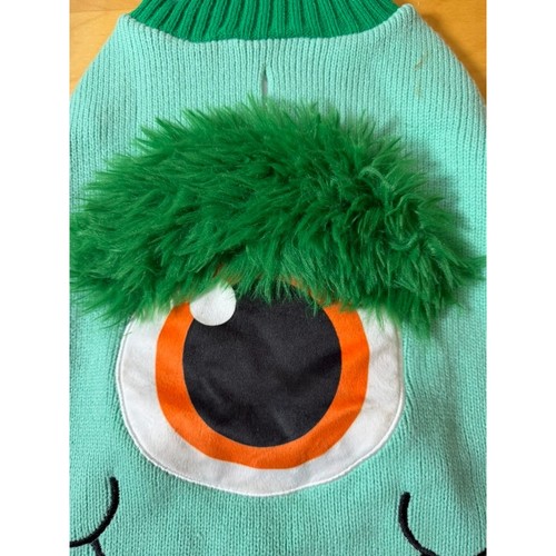 Target Hyde & EEK Teal Green One Eyed Monster Pet Sweater Large 083-09-2224