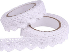 Spitzenband Selbstklebend Spitzenband Weiß Vintage Dekoband Spitze Bänder zum Ba