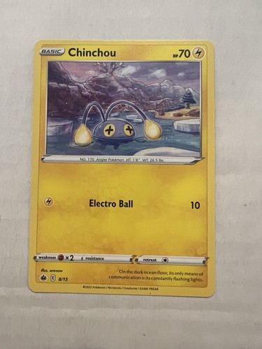 Pokemon McDonald's Promos 2022 Chinchou - 8/15 #008/015 LP Promo QTY