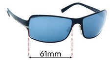 SFx Replacement Sunglass Lenses fits Prada SPR60F - 61mm Wide