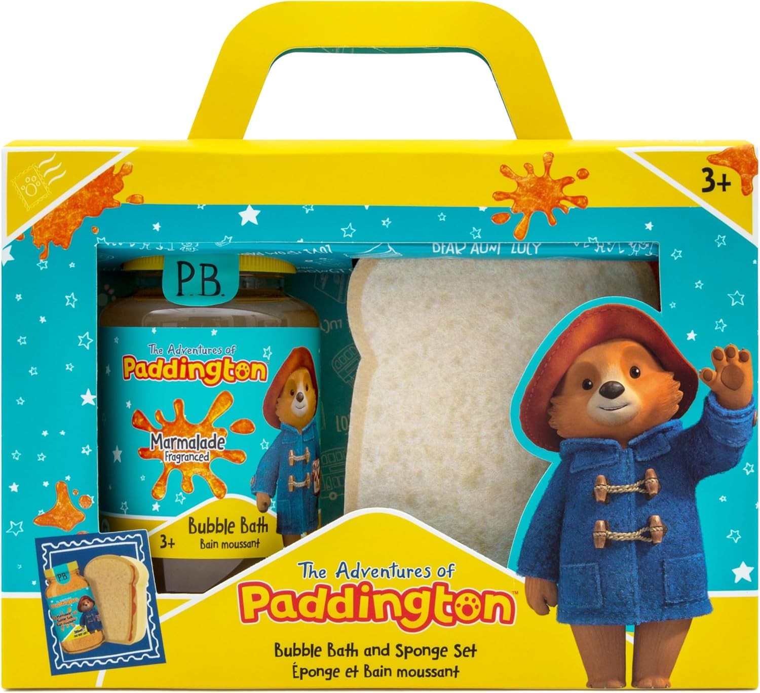 Paddington Bear Marmalade Sandwich Bath Gift Set 200ml Bubble Bath and Sponge Kids