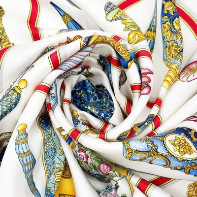 Hermes Carre 90 Scarf Perfume Bottle Silk 100 From Japan