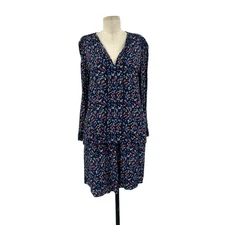 Comptoir Des Cottoniers Blue Floral Skirt Set Skirt and Blouse Size Large