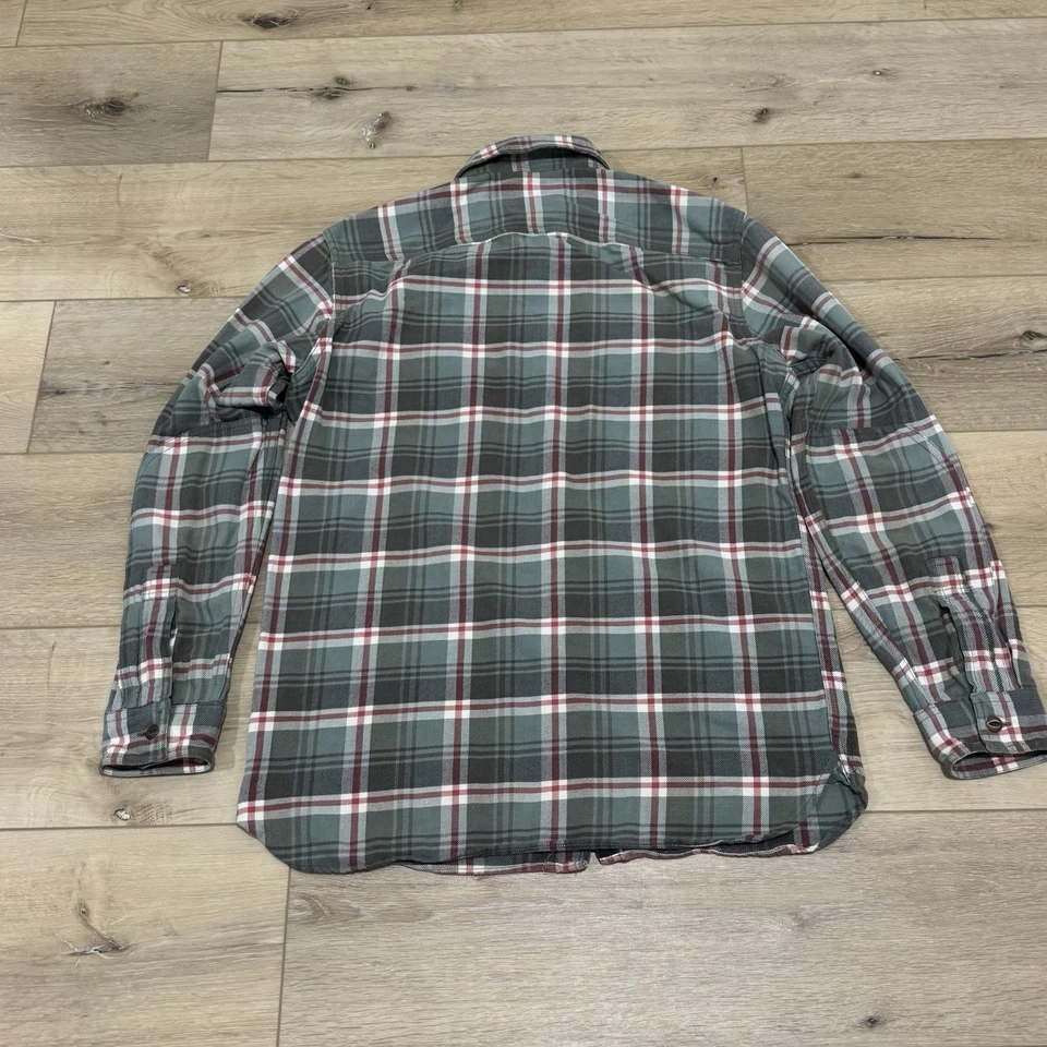 RRL Double RL Shirt Men's Medium Green Button Down Plaid Work Flannel - Image 2 of 4