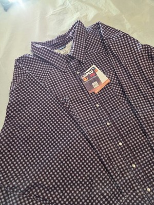 Lapco FR Moisture Management 100% Cotton Purple Button Up Work Shirt 6XL Long