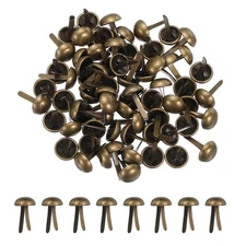 80Pcs Brads Paper Fasteners, 10x16 mm Metal Round Head Split Pins, Bronze