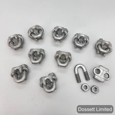 Chicago Hardware 23480-1 3/8 Forged Galvanized Wire Rope Clip 10 Pack Used Cable