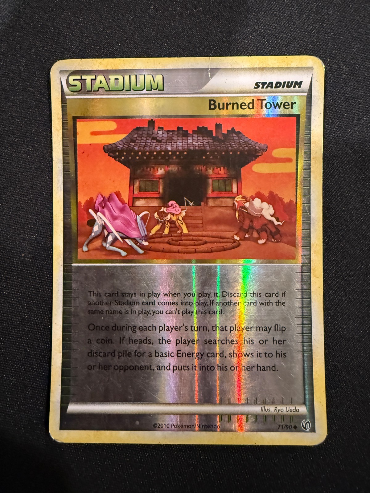 Pokemon TCG Burned Tower 71/90 Undaunted Reverse Holo LP