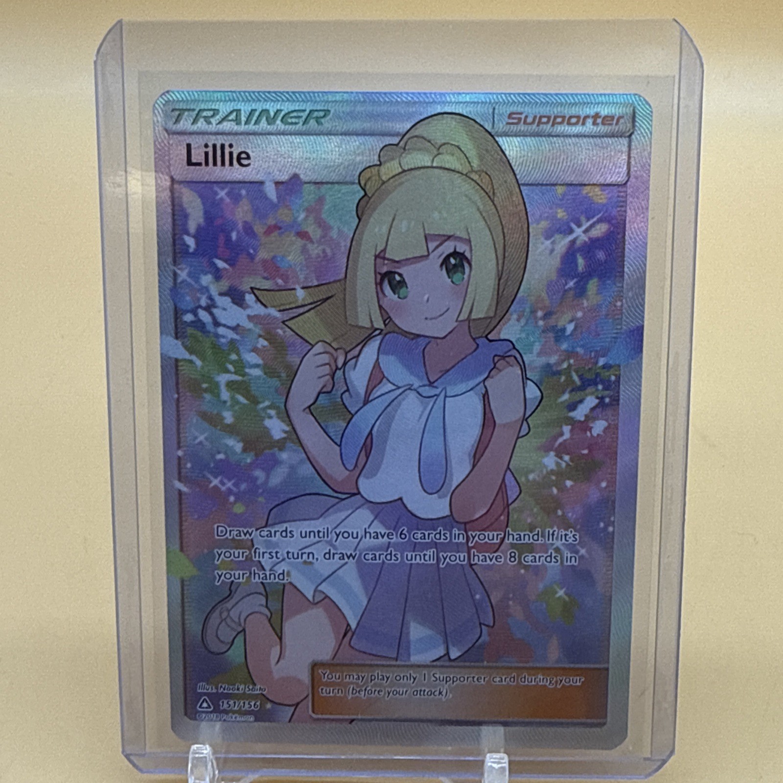 Pokémon Lillie Trainer 151/156 2018 TCG Ultra Prism Full Art