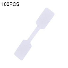 100pcs White Price Label Tags with Hanging String Jewelry Stationery xx