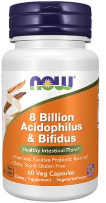 Now Foods 8 Billion Acidophilus & Bifidus - 60 veg. Kapseln