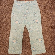 Vtg Lilly Pulitzer Pants Women's Size 4 Angelfish Fish Print Coastal EUC