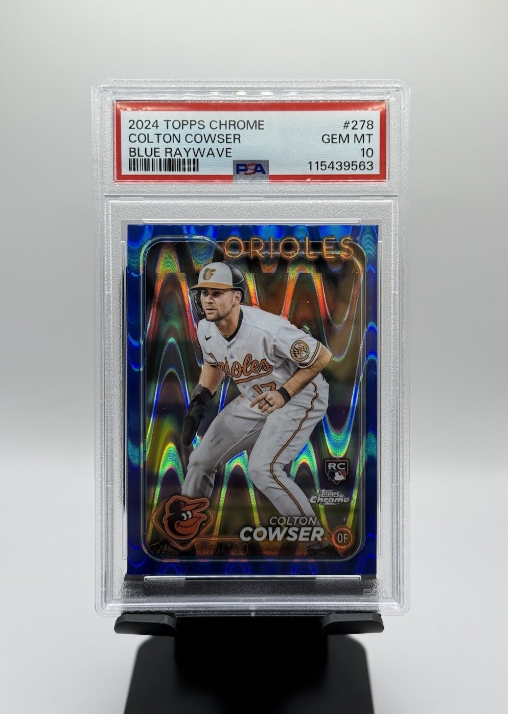 2024 Topps Chrome - Colton Cowser #278 Blue Raywave /150 (RC) PSA 10 Gem💎